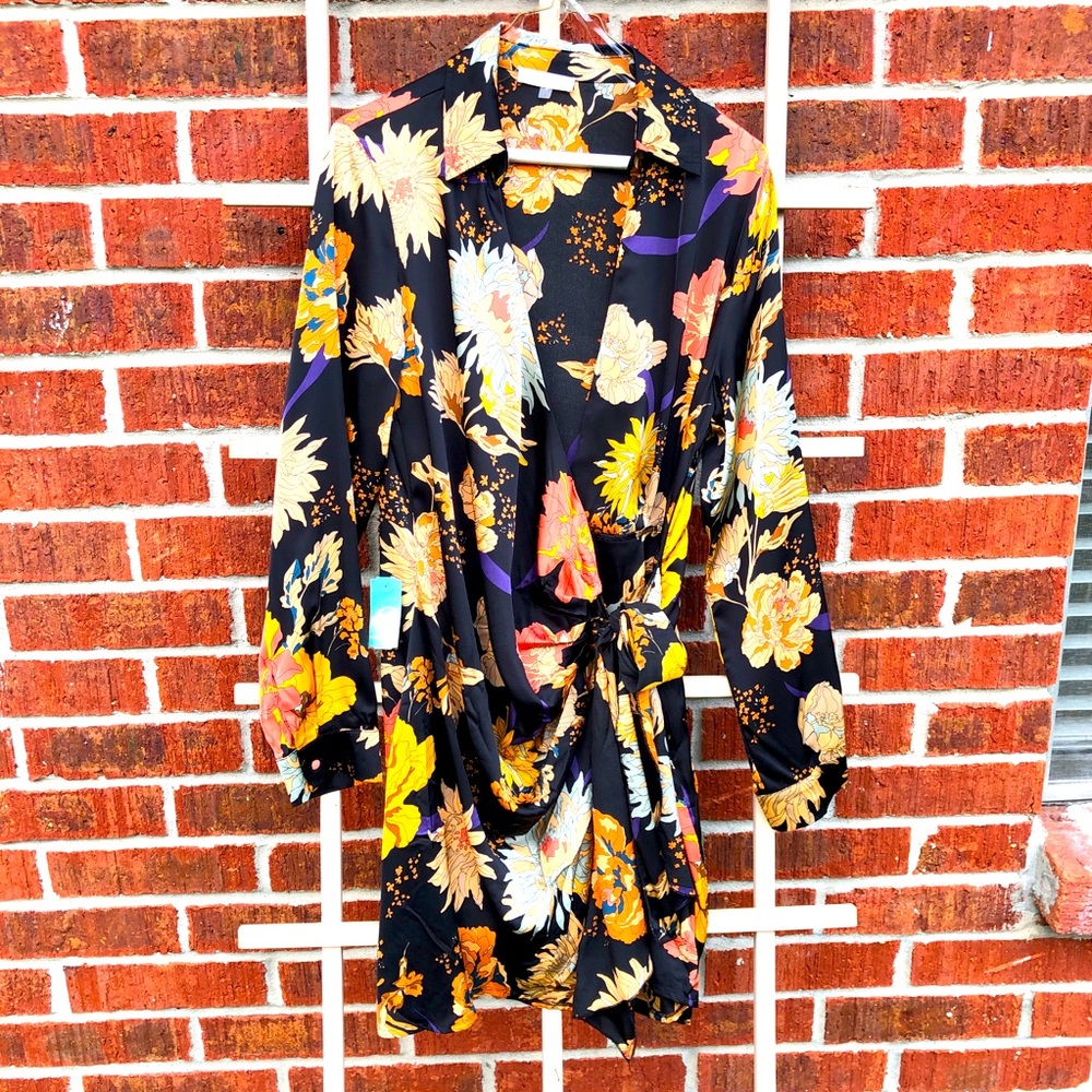 Blush wrap dress size Large